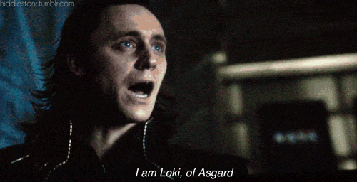 cractasticdispatches:  callmejude:  #so let’s talk about this #this is loki’s big opening number #this is how he introduces himself to the new realm of earth #his opening volley #his brash declaration of war #’i am loki of asgard’ #except you’re
