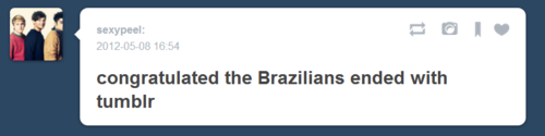 Era isso que vocês queriam ? que os tumblr internacionais nos vissem dessa forma
