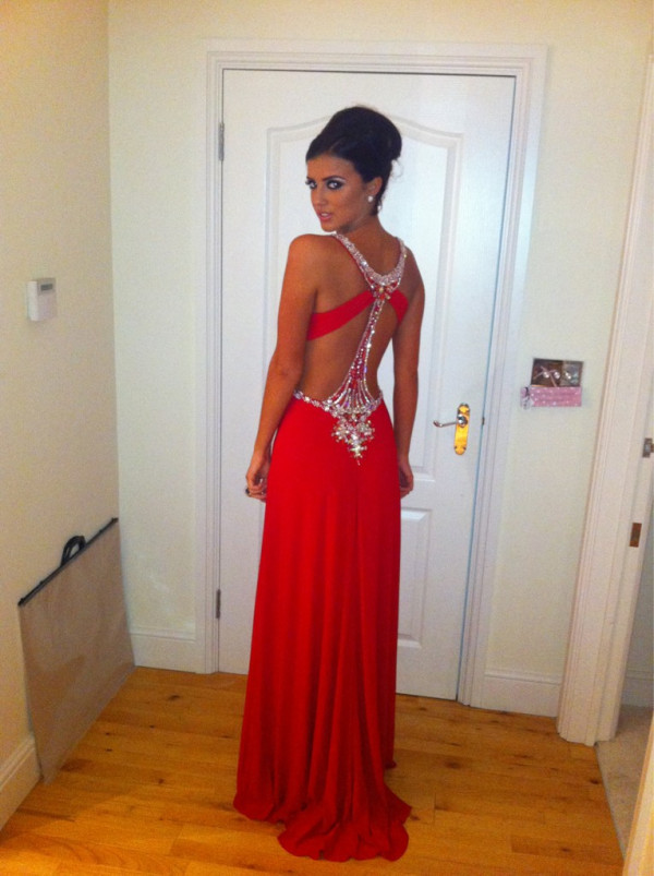 Sexy red dress evening gown