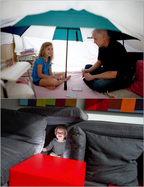 rainbowsandunicornscrafts:Lessons and Suggestions for Indoor Fort Building. From the New York Times 