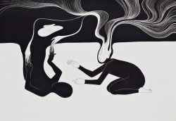 Moonassi, ‘I always go back to me’, 29.5 x 42cm, Marker and pen on the paper, 2010        