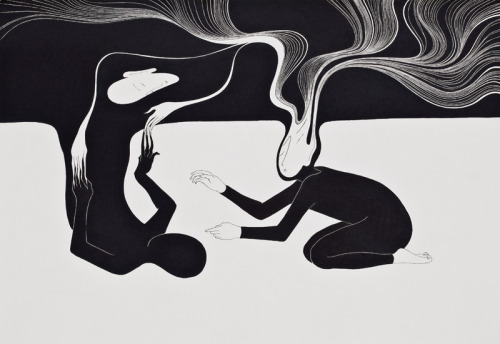 moonassi.comMoonassi, &lsquo;I always go back to me&rsquo;, 29.5 x 42cm, Marker and pen on the paper