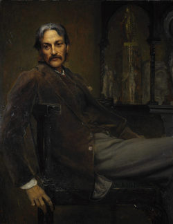 blastedheath:  Sir William Blake Richmond (English, 1842-1921) Andrew Lang 1844-1912. Poet and writer 1855. Oil on canvas. National Galleries Scotland. fuckyeahhistorycrushes:  This is Andrew Lang, born 1844, died 1912, who was a poet, novelist, literary