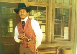 fuckyeahnateparker:Nate filming They Die By Dawn- described as a western featuring black cowboys, conceived and directed by Jeymes Samuel of The Bullitts