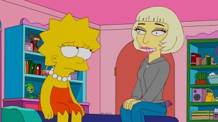 gagaunknown:  More preview stills (and outfits) for Lady Gaga’s episode of The Simpsons, which will air May 20th. 