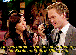galeandhiscatnip:  Barney and Robin Alphabet ↳ L ily and Marshall <3 