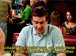 galeandhiscatnip:  Barney and Robin Alphabet ↳ L ily and Marshall <3 