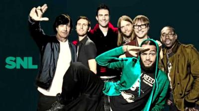 Maroon 5 and Travie McCoy, 2011.