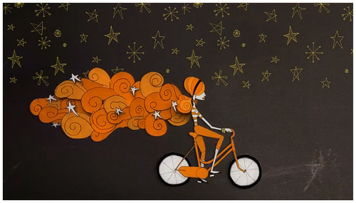 MORE CYCLE CHIC : This cover image is a still taken from an animation on Vimeo. It is just so chic a