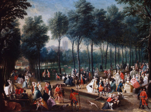 demodedamsel:Attributed to Joseph Nickolls (British, 1713-1755). St James’s Park and The Mall,