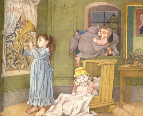 I scanned on of my favorite illustrations from“Outside Over There”, Maurice Sendak, 1981