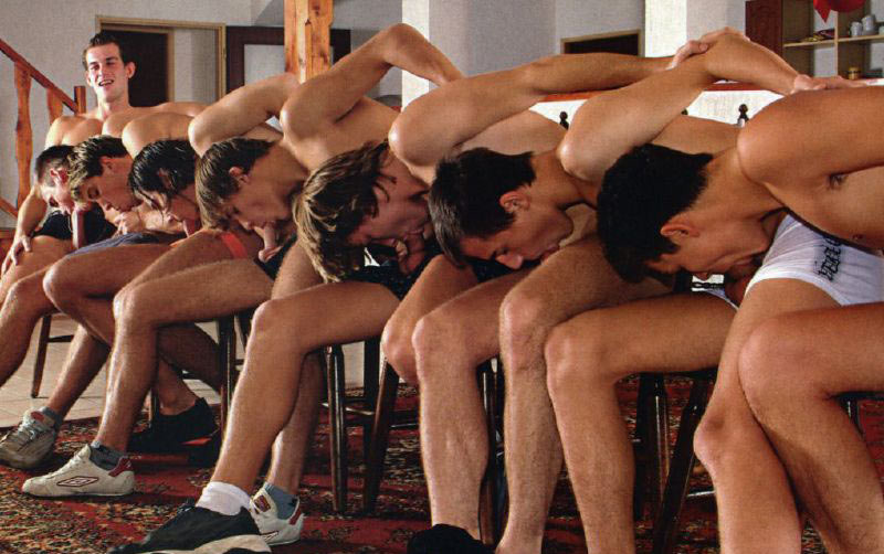 With a snap of the hypnotist&rsquo;s fingers, every boy leaned to the right and