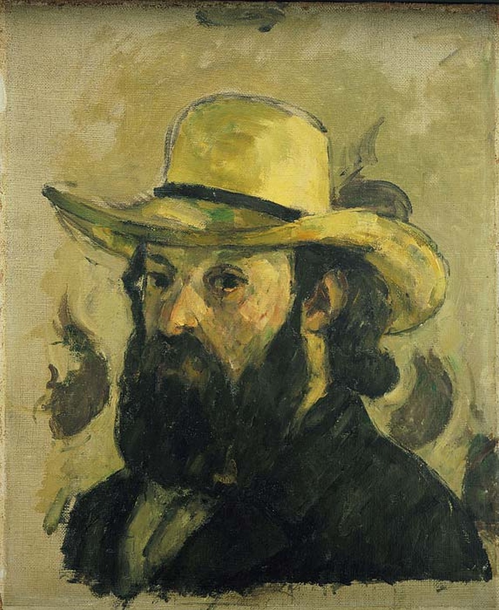 mirrormoves:  Paul Cézanne: Self-Portrait in a Straw Hat, 1875-1876Oil on canvas,