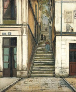 poboh:  Stair passage Cottin, Maurice Utrillo. French (1883 - 1955) 