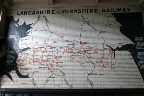 Railway map inside Manchester Victoria Station