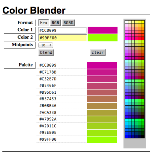 superkarissa64:  slimmerboo:  marcelinedrawsooo:  I stumbled upon a website that allows you to blend any colors evenly no matter how opposite on the spectrum they are. sharing the knowledge  very helpful art resource   WHERE HAS THIS BEEN ALL MY LIFE???