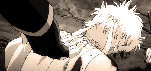  Takasugi: Hey. Need a hand there, Gintoki? Gintoki: Shut up! Who needs a hand from