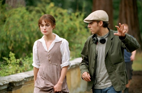 fuckyeahdirectors:Keira Knightley and Joe Wright onset of Pride and Prejudice (2005)