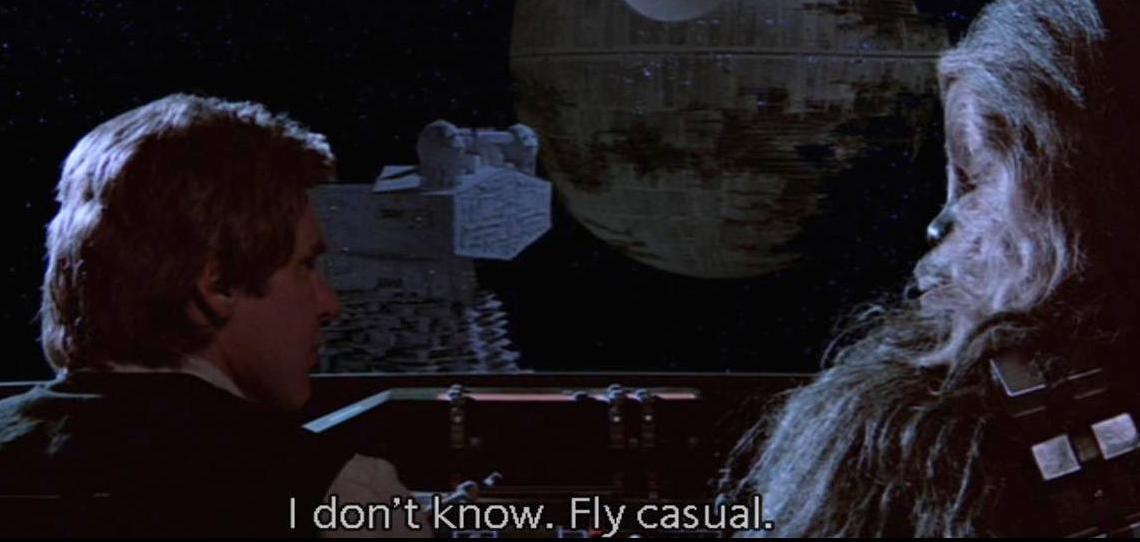 carygrantism:  I don’t know. Fly casual. 