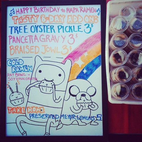Tasty B-Day at @HapaRamen today to the ferry building from 10 - 2! (Taken with instagram)