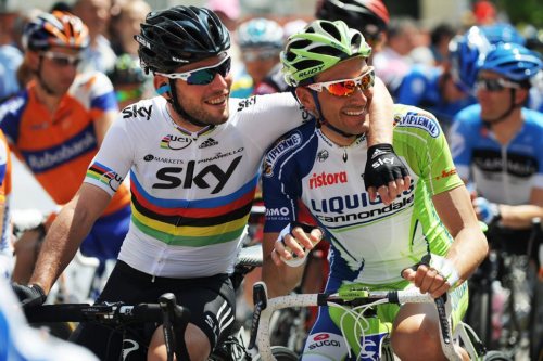 fuckyeahcycling: Giro d’Italia 2012 | Stage 5 Mark Cavendish and Ivan Basso. (via Giro d&