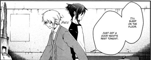 bannam86:   Looking at this scene i feel so much pity for Shion… The reader is focused on Nezumi’s fear and confusion, but… Shion was just terrorized to the idea of losing him…  for something that he himself barely survived from  and other people