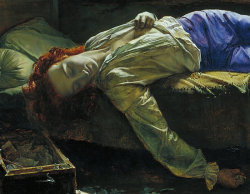 welovepaintings:  Henry Wallis Chatterton (Detail) 1856 