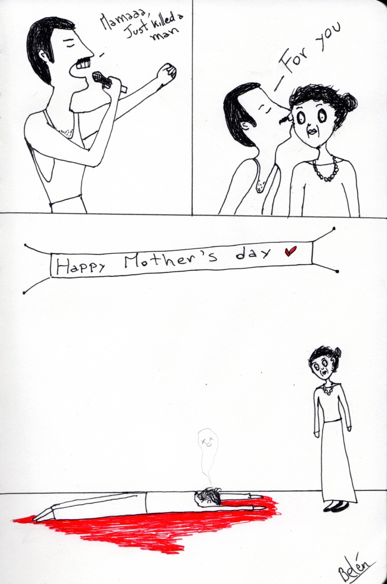 brianmayitakeyourhatsir:  superduperbelen:  Feliz día de la Madre! Pensaba hacerle