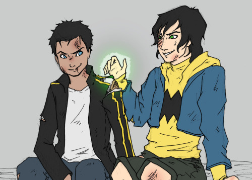 muffin-button:More Damian and little Loki. Or Serrure. Whose outfit took a lot longer to figure out 