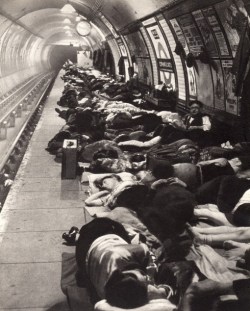  London underground during the war, 1941.