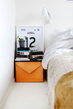 dreamyhome:  interiors-porn:  via emmas blogg  cute bedside table! 