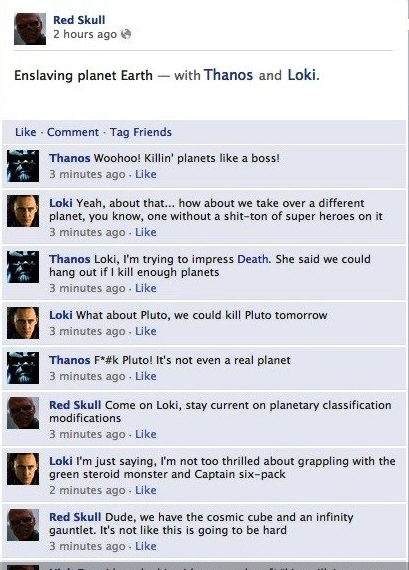 xtraordinarynyu:  Avengers Facebook Posts xD
