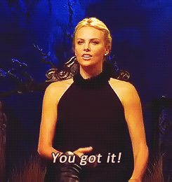  Describing Charlize in three words. (x) 
