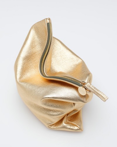 c-o-r-a-l-b-e-a-c-h:  Foldover Clutch In Gold 