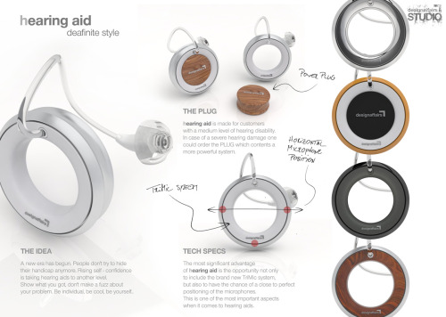 guttur:  Hearing Aid Ear Plugs Concept by designaffairs  Rising self-confidence is taking prostheses to another level. People don’t try to hide their handicap anymore.Show what you‘ve got, don’t make a fuzz about your problem. Wear your hearing