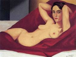 Rene Magritte, Reclining Nude, 1925