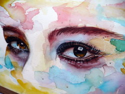 Artmoderation:  (Via Watercolor Eye Study By =Jane-Beata On Deviantart) 
