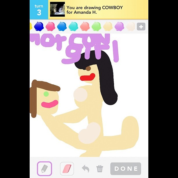 Copied you @darletta666 @amandaswag  #cowgirl #cowboy #drawsomething #sex  (Taken