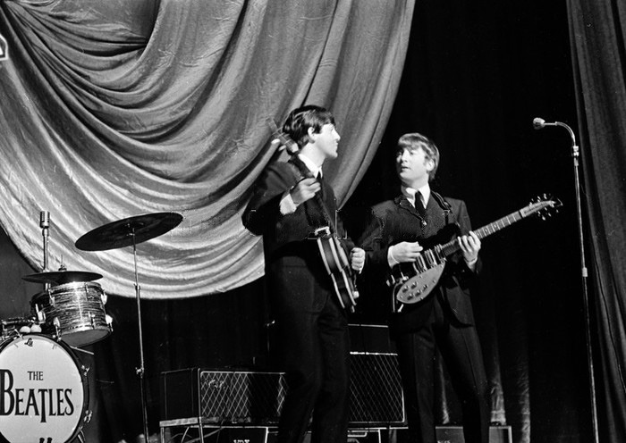 John and Paul at the ABC Cinema in Carlisle, 21 November 1963.