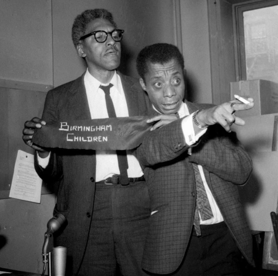 howtobeterrell:  beautone:  James Baldwin &amp; Bayard Rustin  My favorite queens