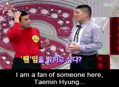 mandersyoo:  mintytaemin:When Taemin found out that he was a hyung.  omg why did