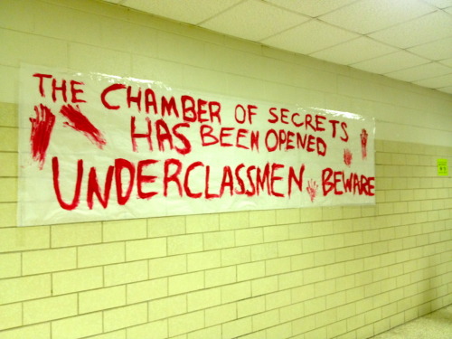 The seniors decided to turn our school into Hogwarts for their senior prank.  The result was ki