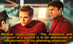brendenfraser:  “Kirk, James T. He is not cleared for duty aboard the Enterprise”  