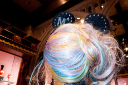 terrysdiary:  Gaga at Disneyland with mouse ears on. 
