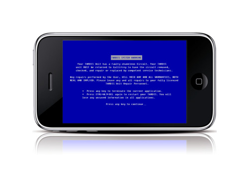 IPHONE BLUE SCREEN