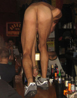Always put his tips on the bar so he has to bend over.