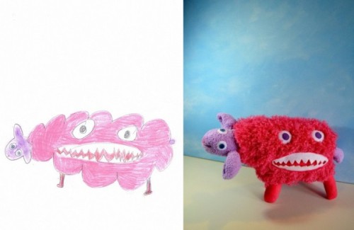 fluorescent-grey:  alwayschangingtunes:  ianbrooks:  Turning Children’s Drawings to Toys by Child’s Own Studio Remember all that crazy shit you drew as a kid? True story: when I was but a wee lad I was fond of drawing bones with wings on them. There