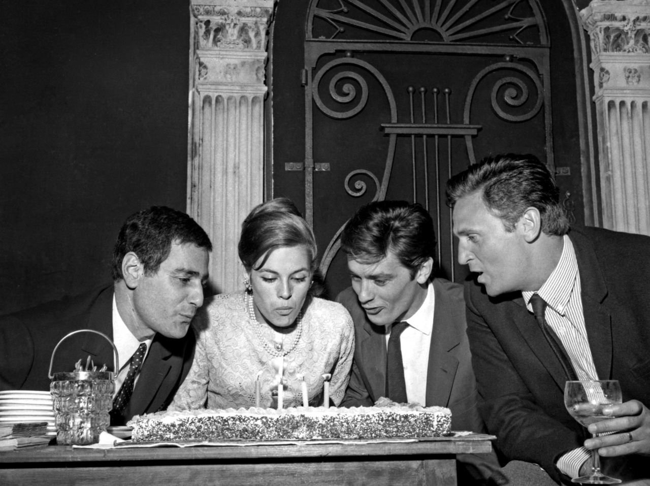 With Jean Delly, Nathalie and Roger Hanin, 1965.