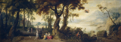 Landscape with Mercury and Herse, by Frans Francken II and Jan Wildens, Museo Nacional del Prado, Ma