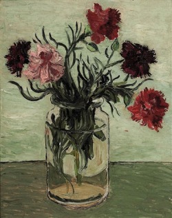 poboh:  Carnations in a glass jar, Christopher Wood. English (1901 - 1930) 